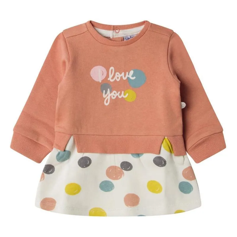 Vestido bebé niña estampado de circulos
