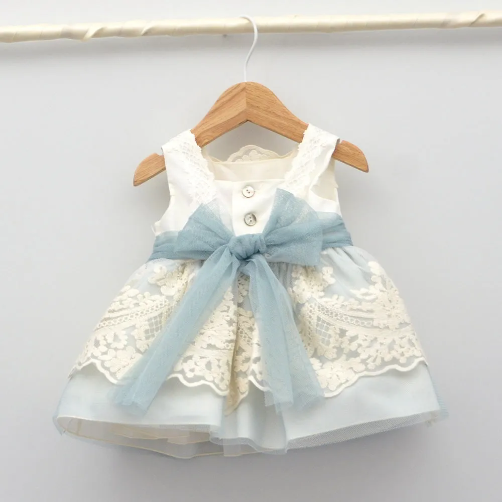 Vestido bebés de tul bordado Sara
