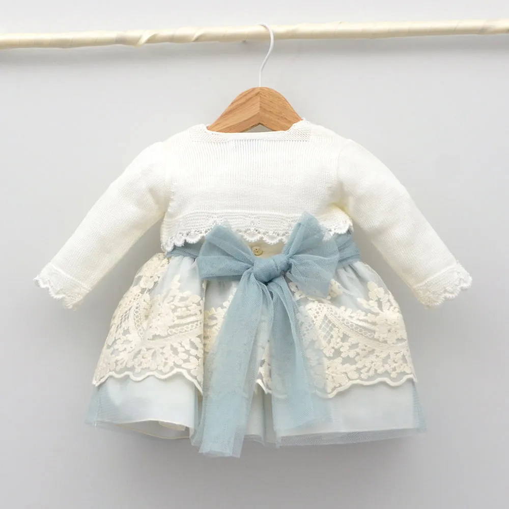 Vestido bebés de tul bordado Sara