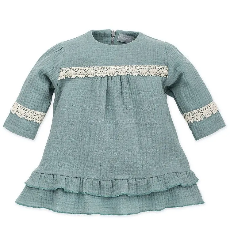 Vestido color menta para niña colección Petit Lou
