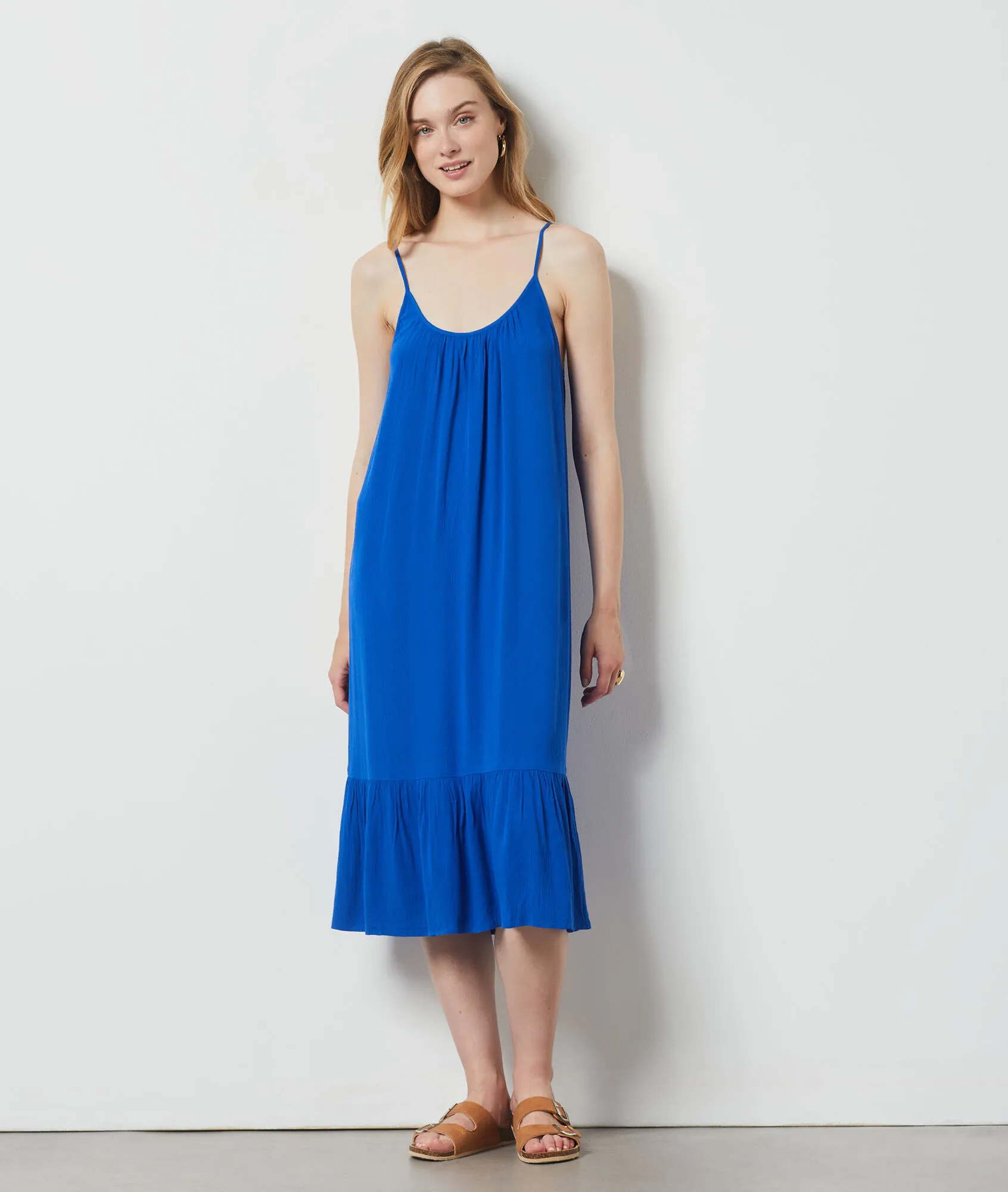 VESTIDO LARGO LISO LAMBERT INDIGO  ETAM