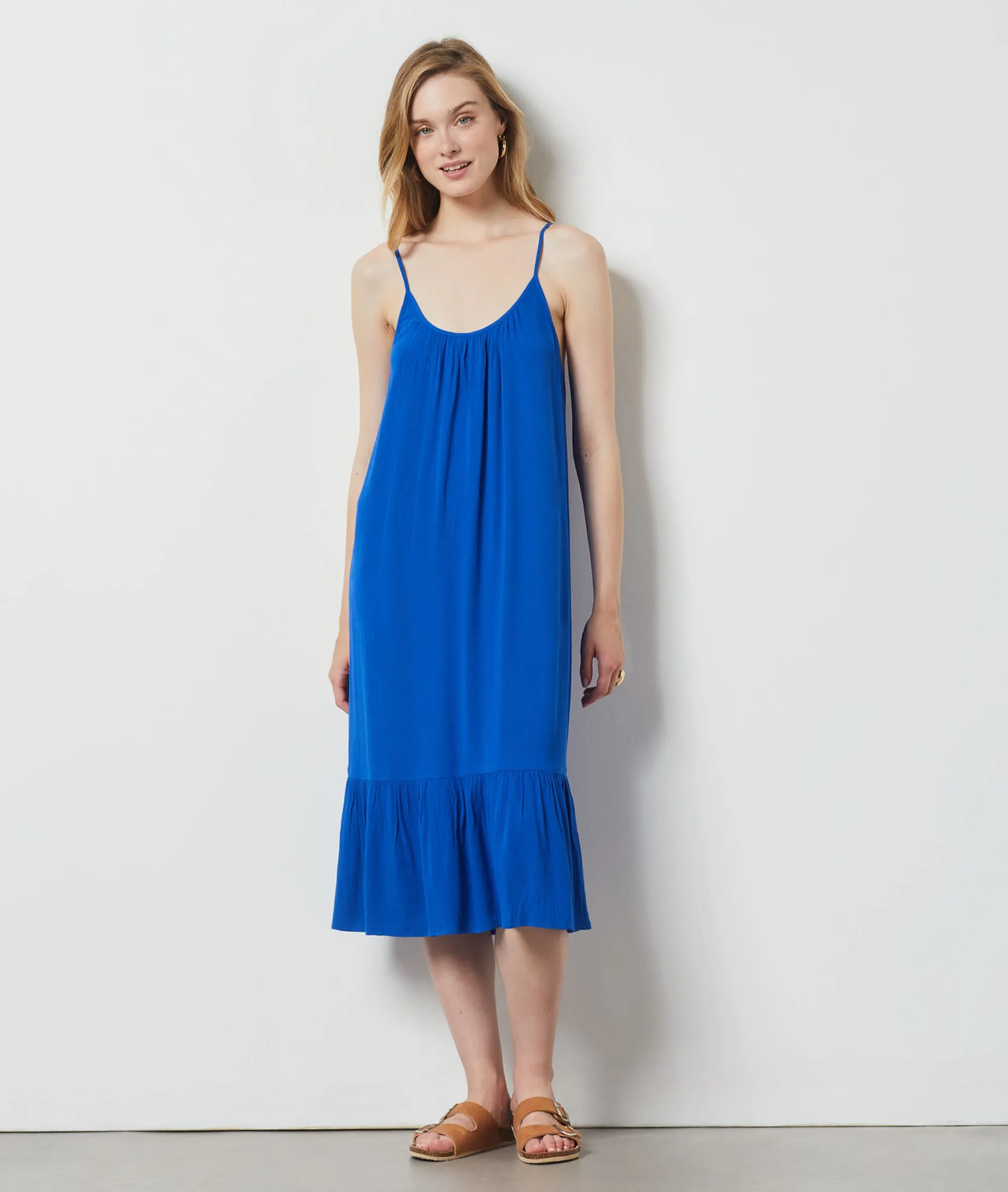 VESTIDO LARGO LISO LAMBERT INDIGO  ETAM