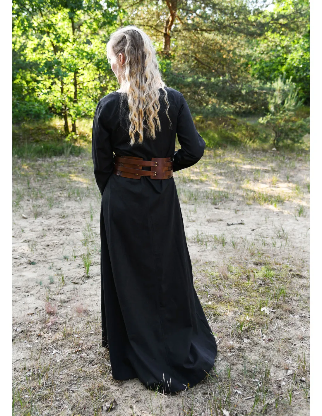 Vestido Medieval Milla Ligero de mujer, negro