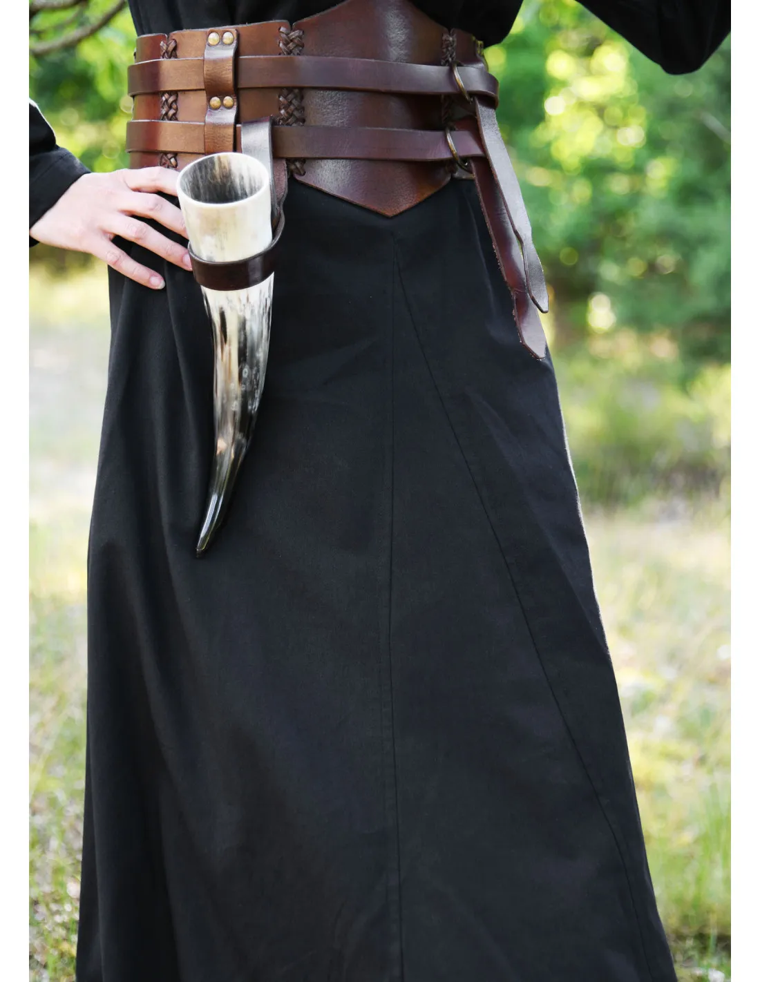 Vestido Medieval Milla Ligero de mujer, negro