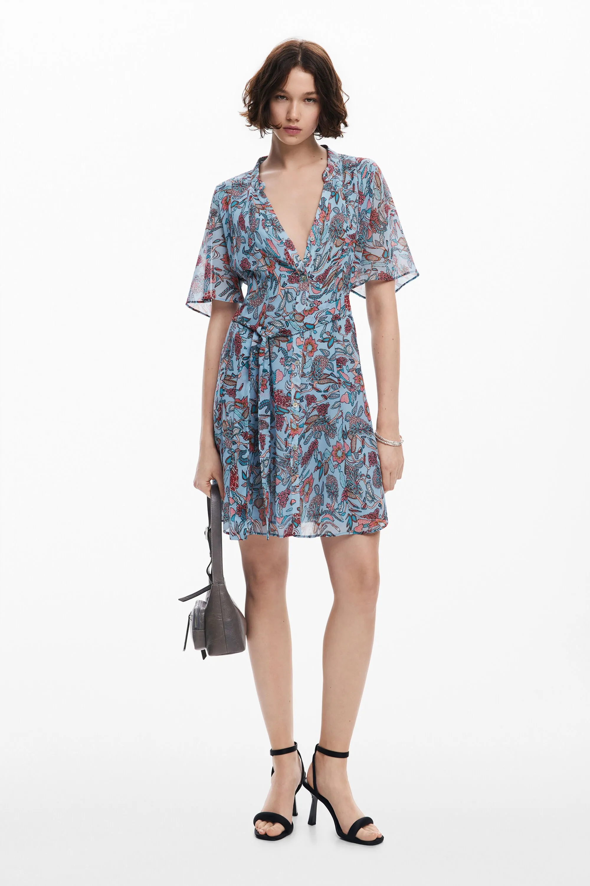 Vestido midi motivos florales