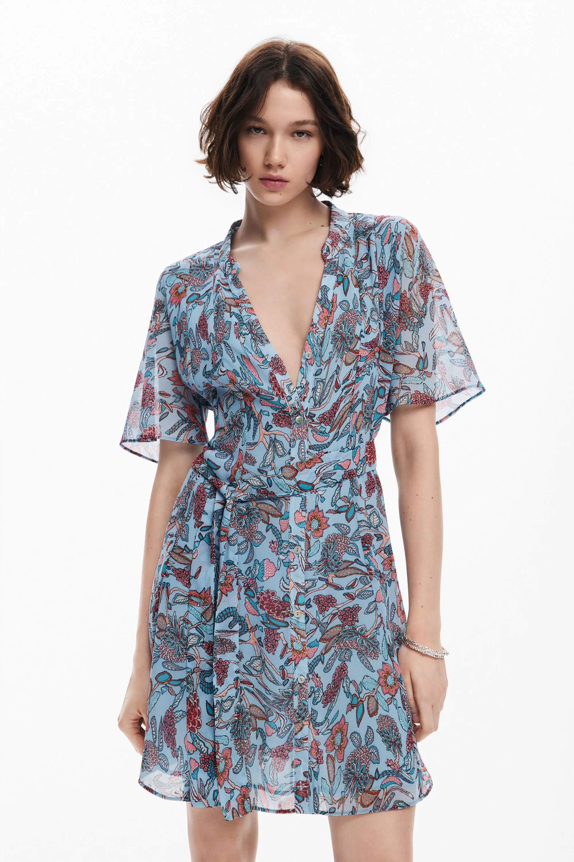Vestido midi motivos florales