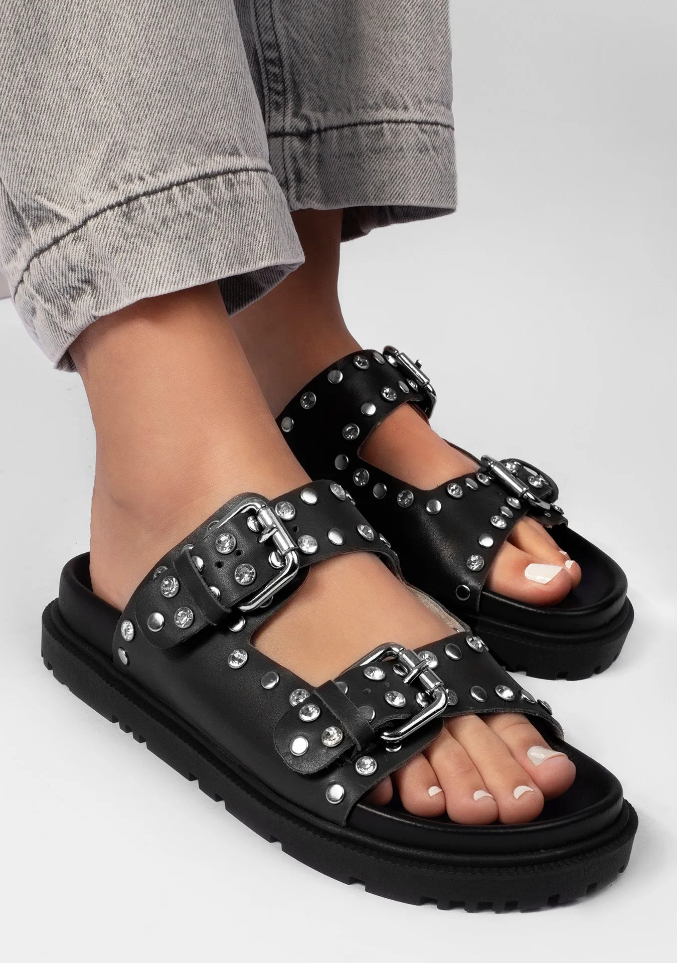 Vinci Shoes Naomi Black Sandals