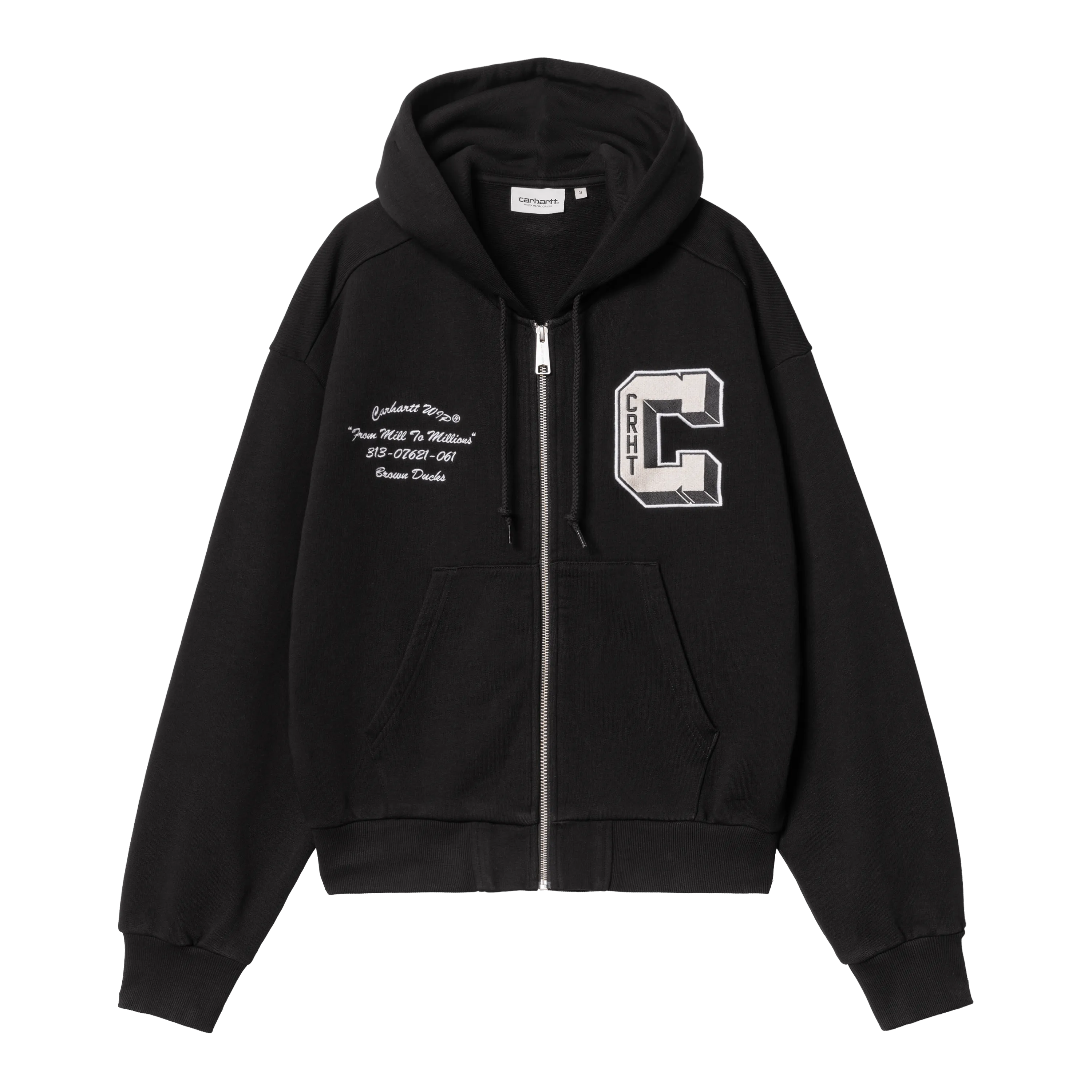 W' Hooded Brown Ducks Sweat Jacket