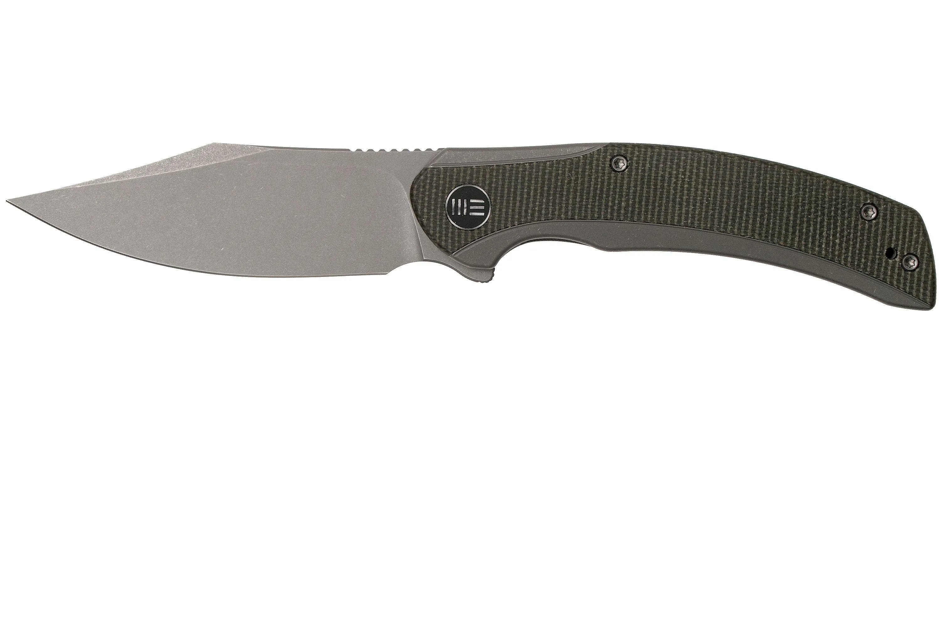 WE KNIFE SNICK WE19022F5 STONEWASHED, GREEN MICARTA NAVAJA