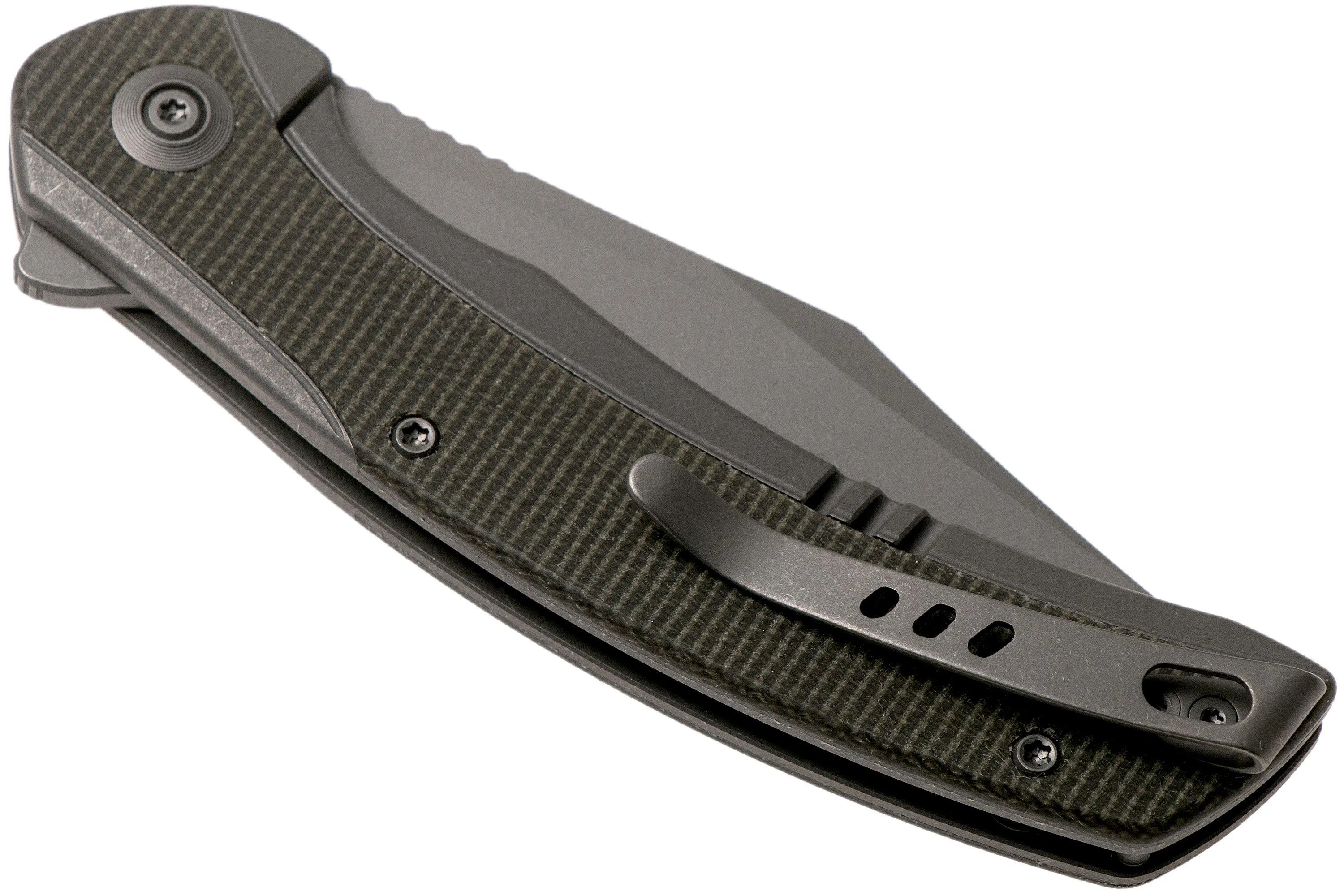 WE KNIFE SNICK WE19022F5 STONEWASHED, GREEN MICARTA NAVAJA