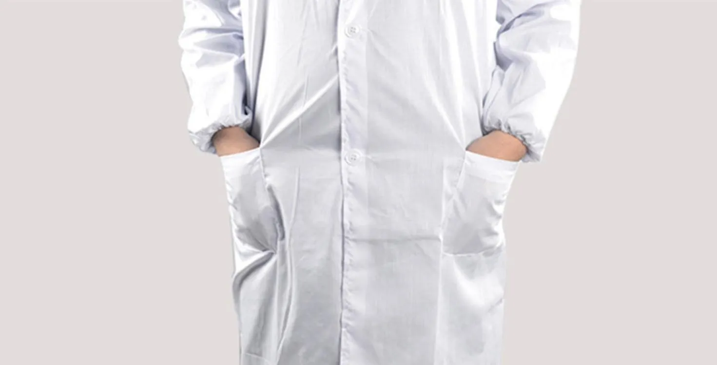WOMEN OR MEN WHITE MEDICAL COAT CLOTHING MEDICAL SERVICES UNIFORM NURSE CLOTHING LONGSLEEVE POLYESTER PROTECT LAB COATS CLOTH