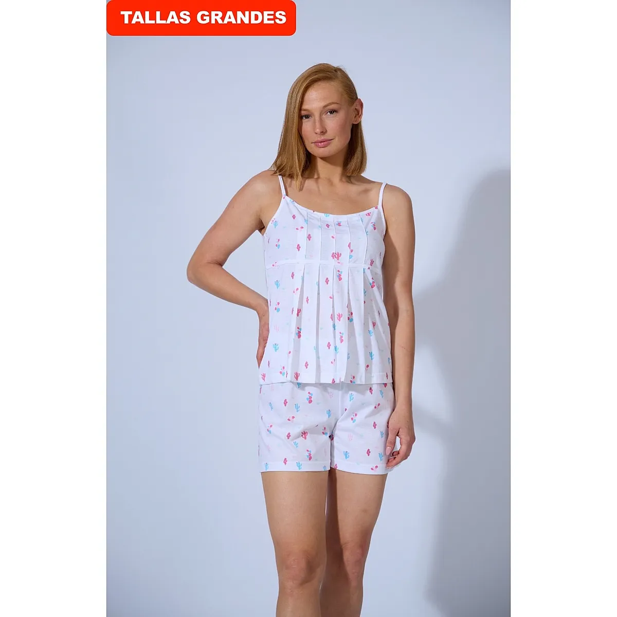 WOMEN'S SHORT PAJAMAS WITH THIN STRAPS