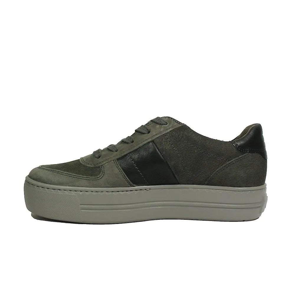 WOMEN'S PAUL GREEN 523011 | TITAN/IRON LEATHER/NUBUCK | WOMEN'S CASUAL TRAINERS