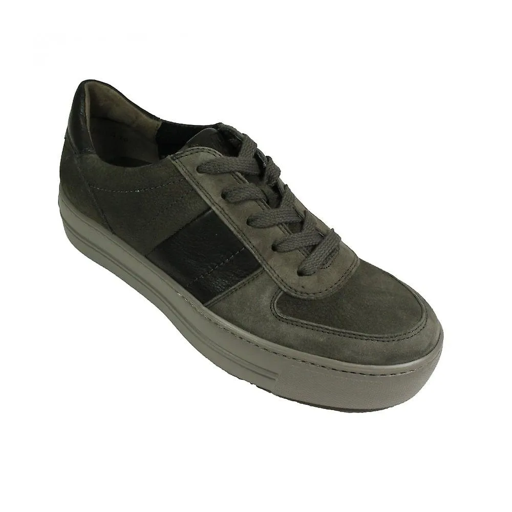 WOMEN'S PAUL GREEN 523011 | TITAN/IRON LEATHER/NUBUCK | WOMEN'S CASUAL TRAINERS