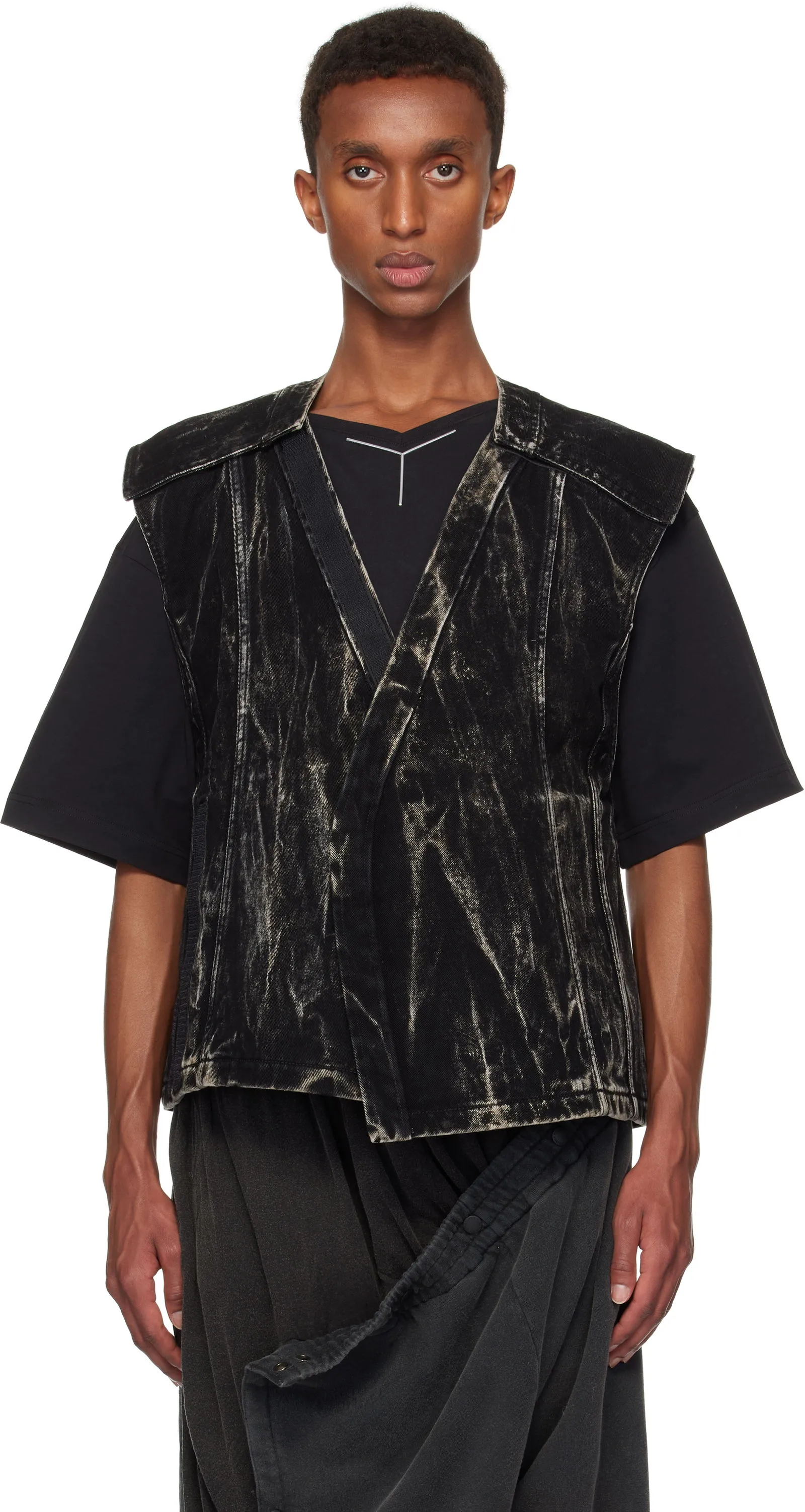 Y/PROJECT Vertical Whiskers Denim Vest