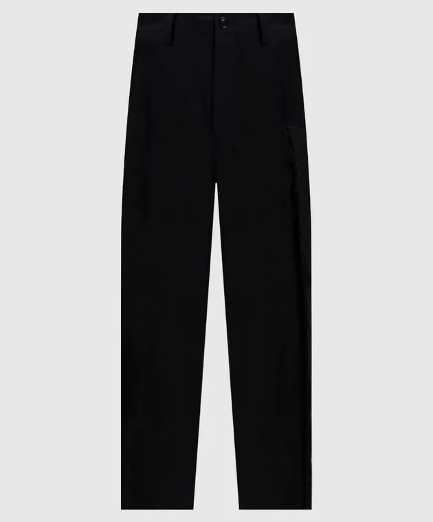 Y`S Yamamoto Black pants made of wool