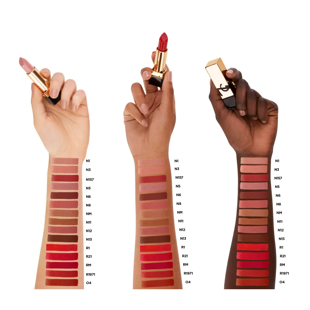 YVES SAINT LAURENT ROUGE PUR COUTURE LABIAL ACABADO SATINADO EN   O154 ORANGE FATAL