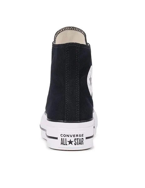 zapatilla converse loneta plataforma mujer, negro