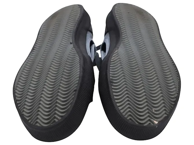 Zapatillas bajas abiertas Lanvin en lona gris 