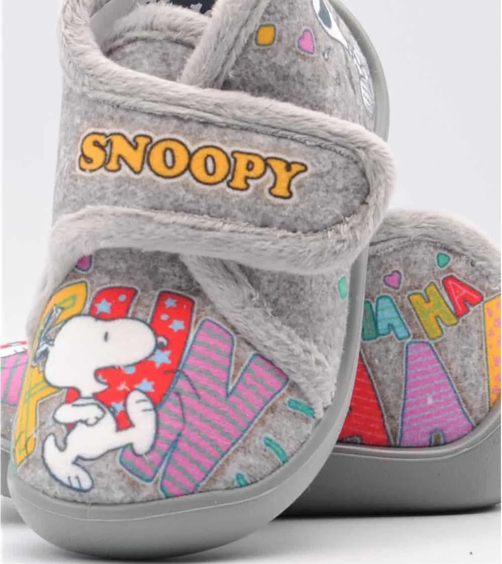 ZAPATILLAS DE ANDAR POR CASA IGOR VELCRO SNOOPY GRIS
