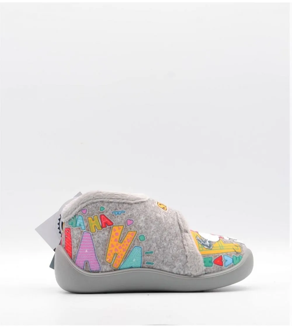 ZAPATILLAS DE ANDAR POR CASA IGOR VELCRO SNOOPY GRIS