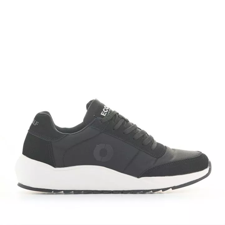 Zapatillas deportivas ECOALF negras de cordones con suela blanca
