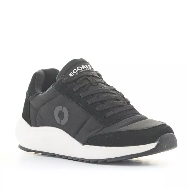 Zapatillas deportivas ECOALF negras de cordones con suela blanca