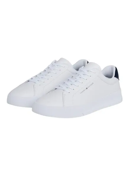 Zapatillas Tommy Hilfiger Court Piel Blanco Hombre