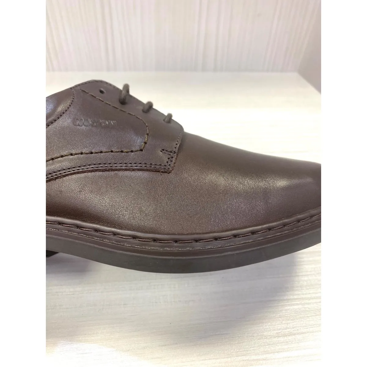 Zapato ancho especial hombre Notton cordón negro N0104