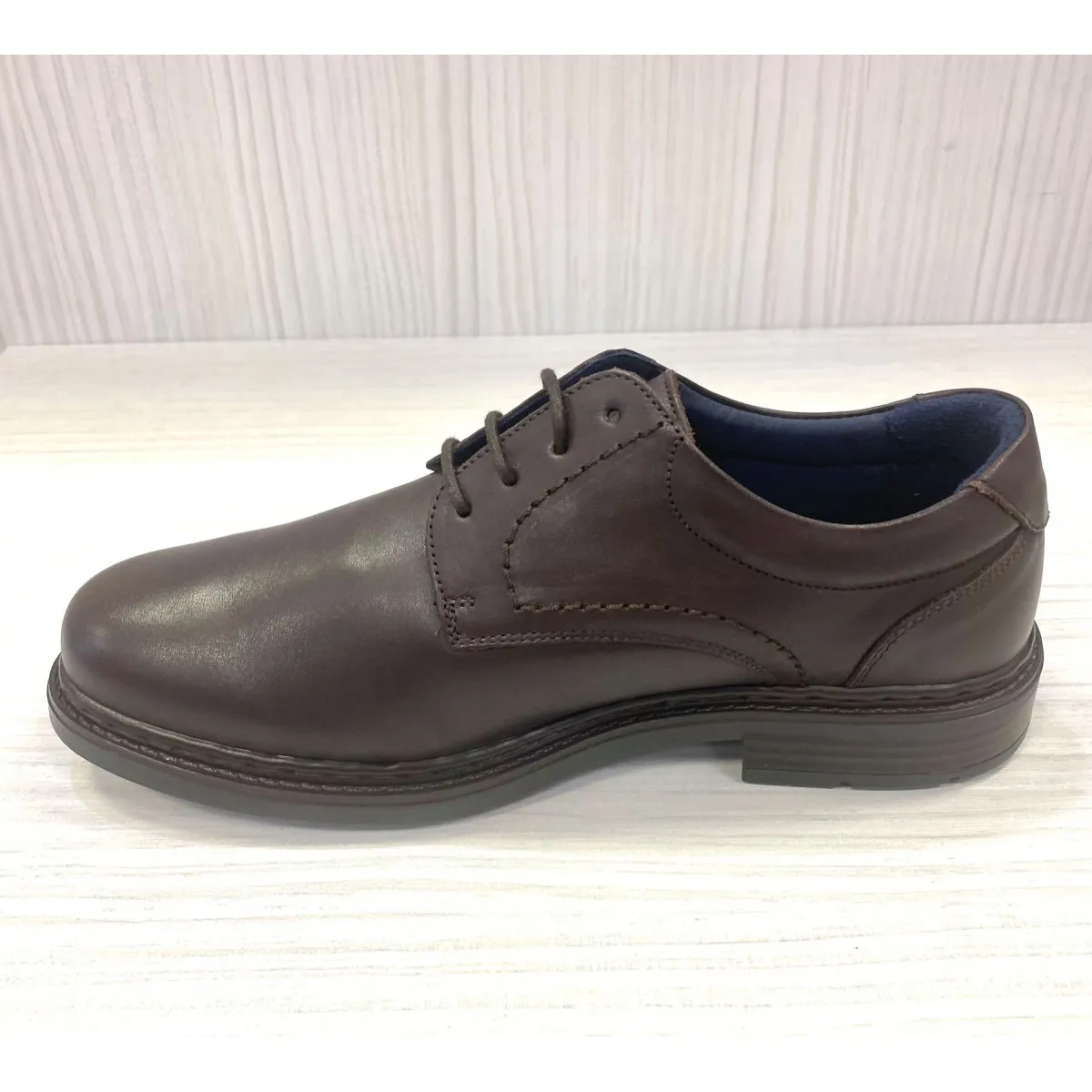 Zapato ancho especial hombre Notton cordón negro N0104