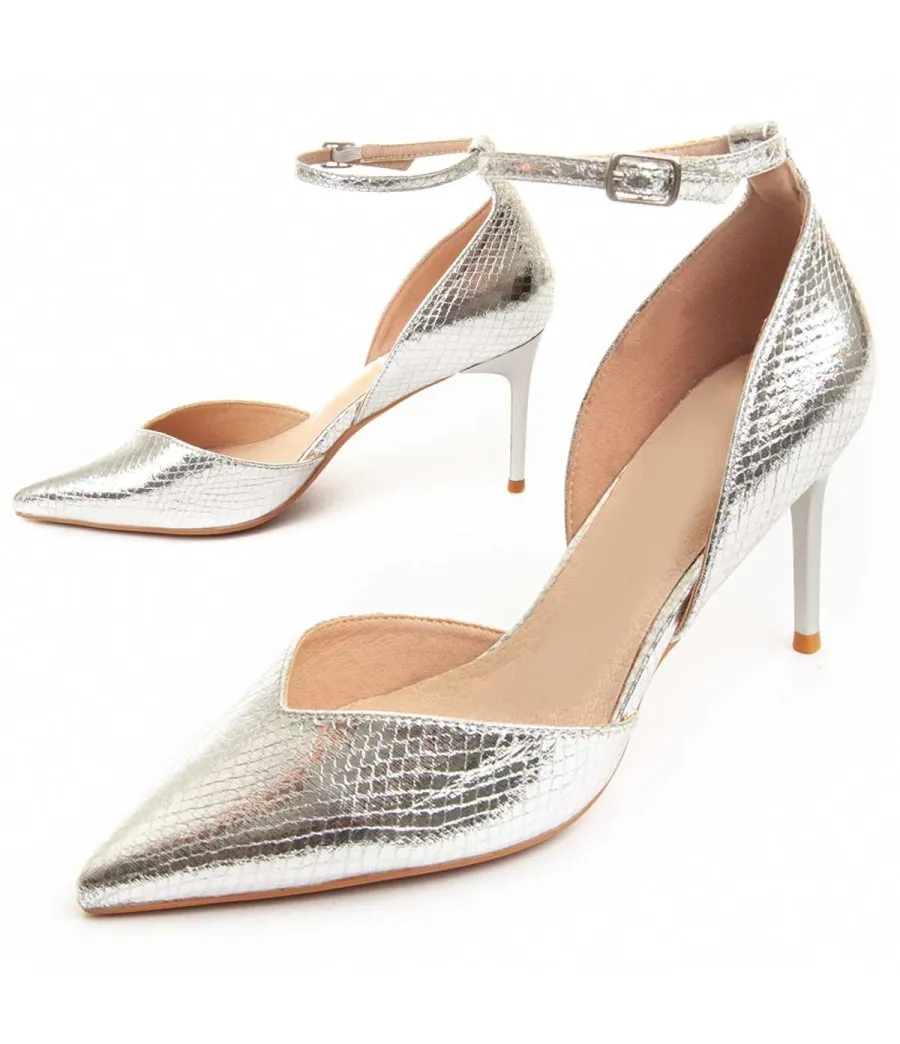Zapato De Vestir Para Mujer  Montevita  Festshoe6  88493 Plateado