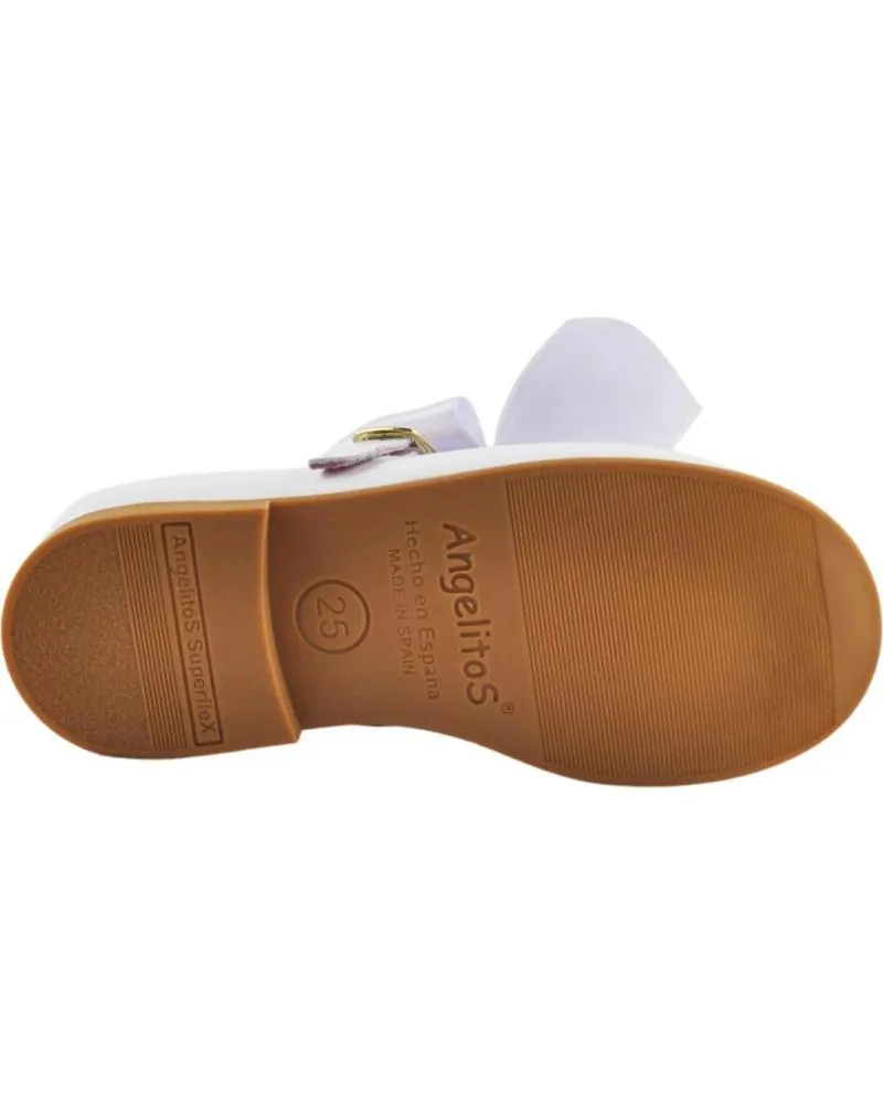Zapatos ANGELITOS  de Niña FRANCESITA NAPA LAZO SATEN 1105  BLANCO