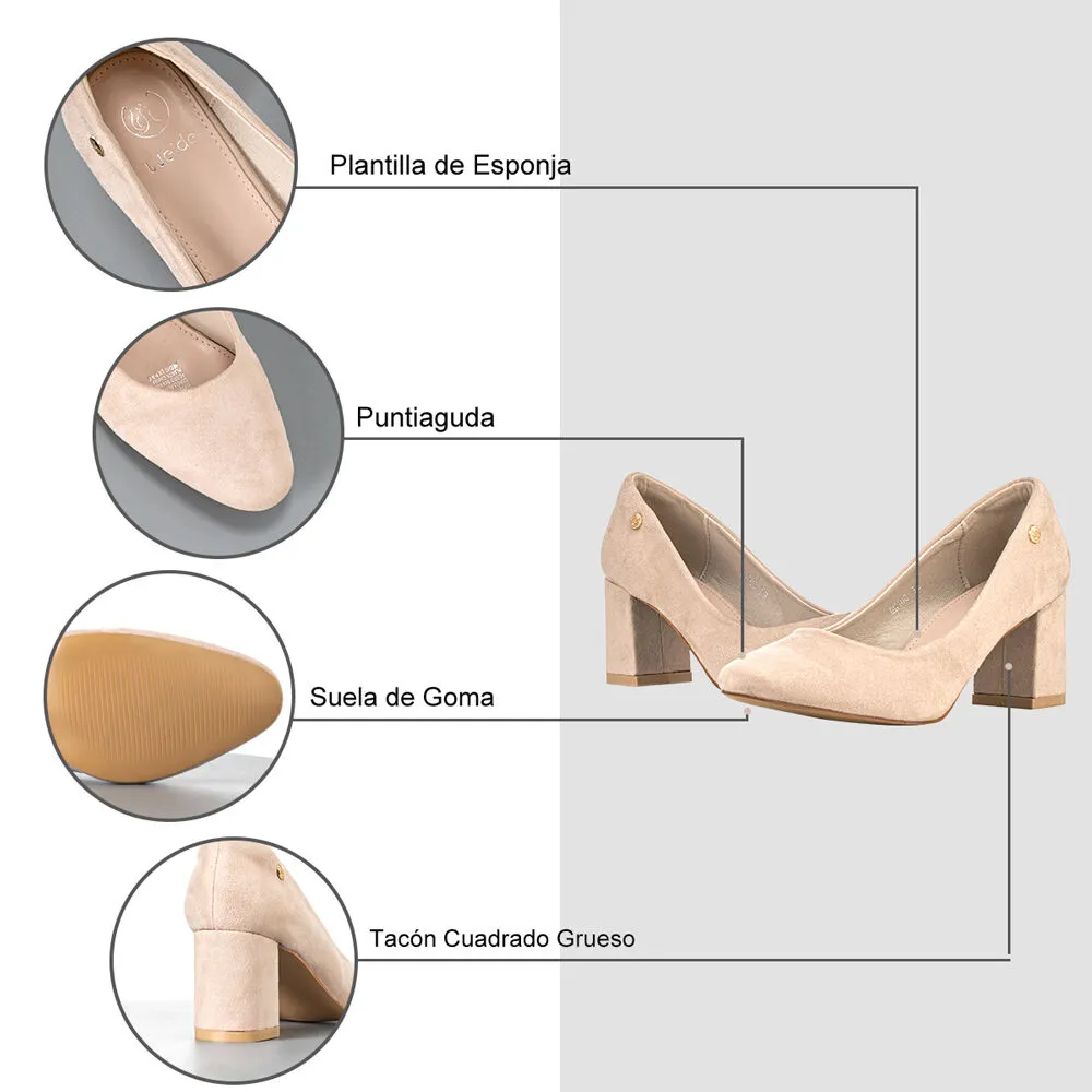 Zapatos Beige Formal Mujer Weide Gh108