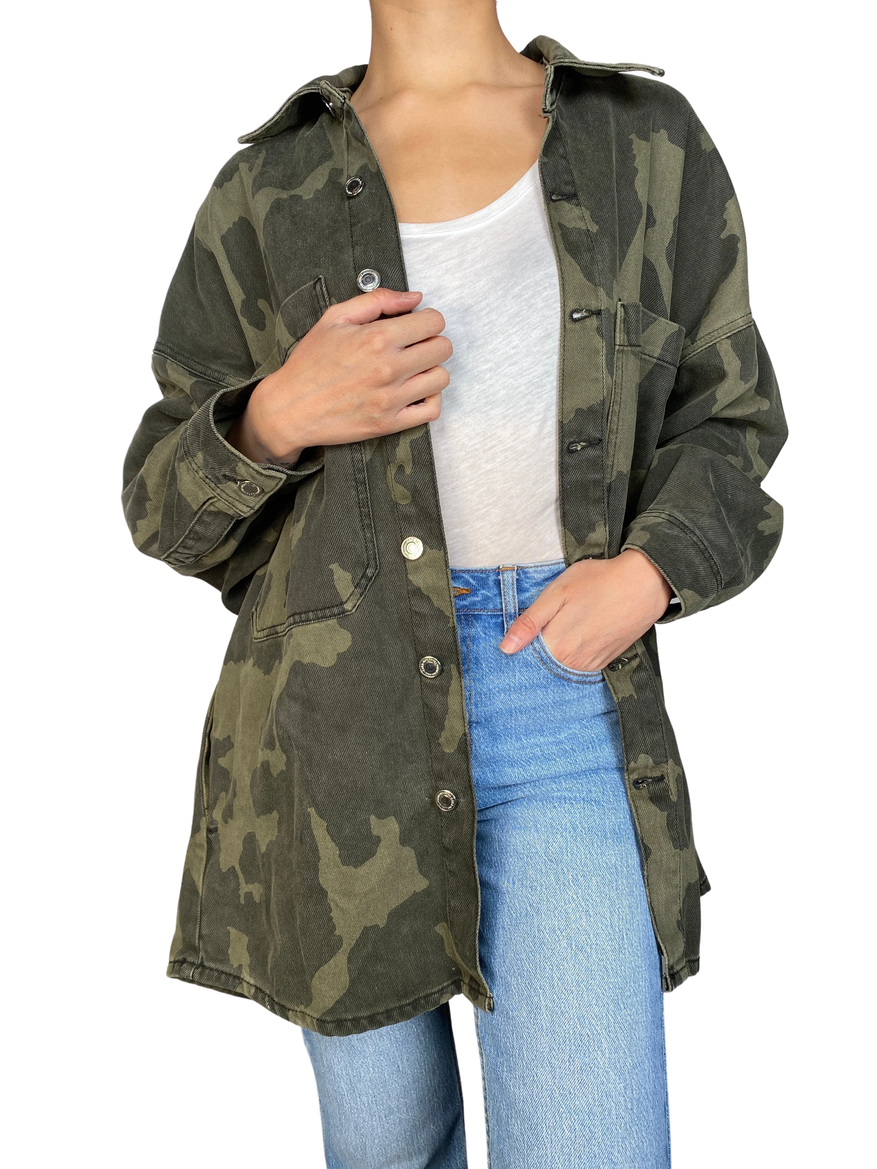 ZARA Sobrecamisa Camuflaje