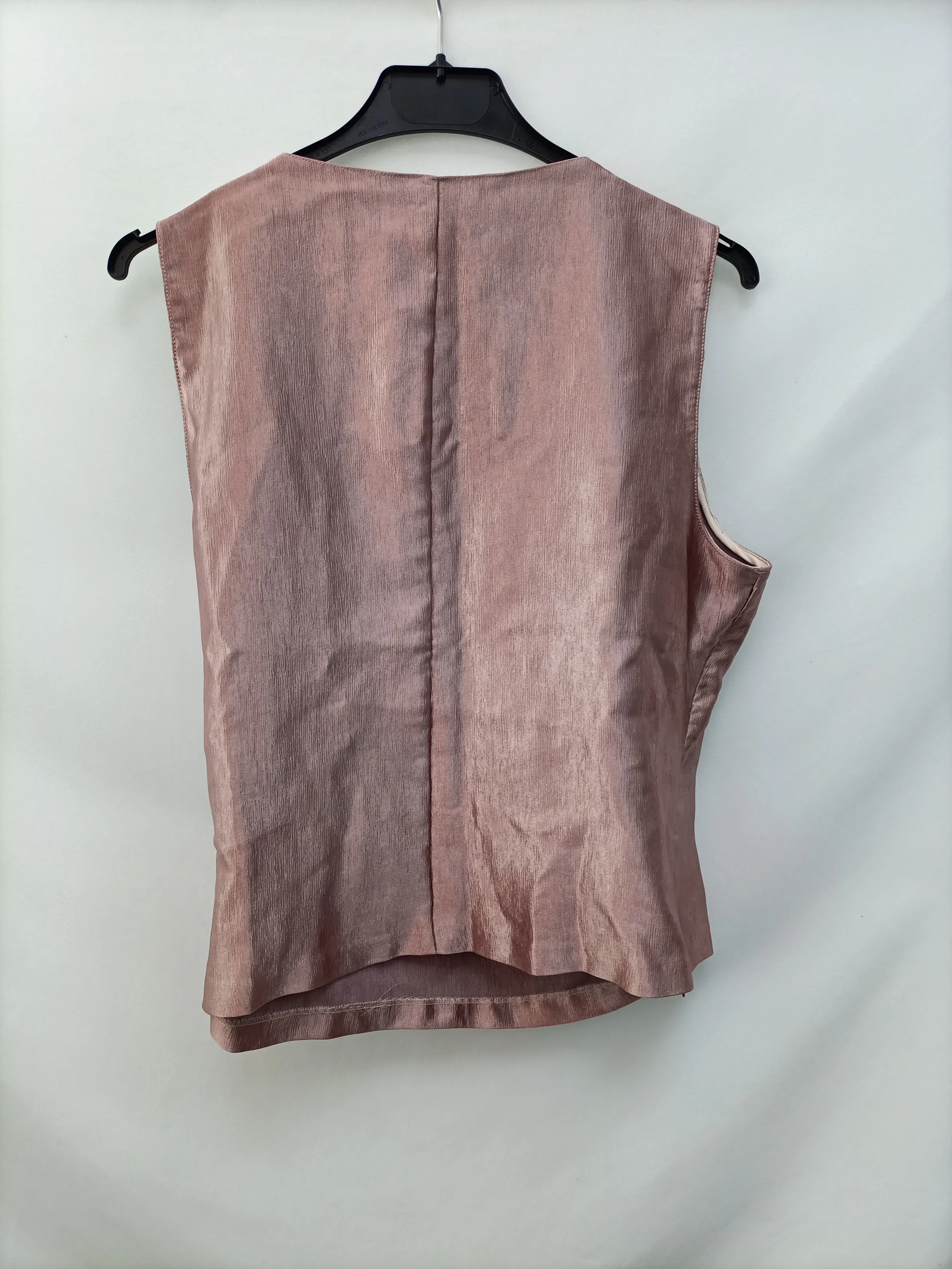 ZARA.Top rosa brillo T.S